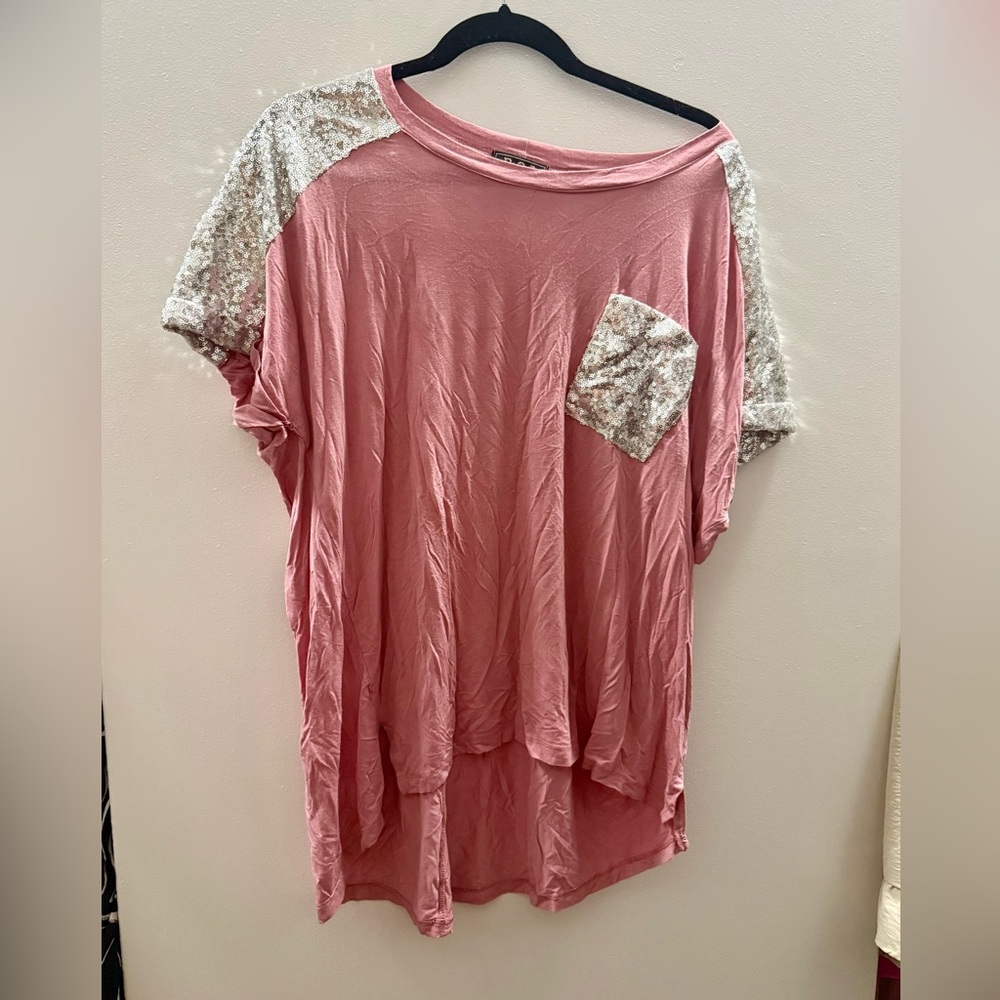 Size large sequin blouse!…